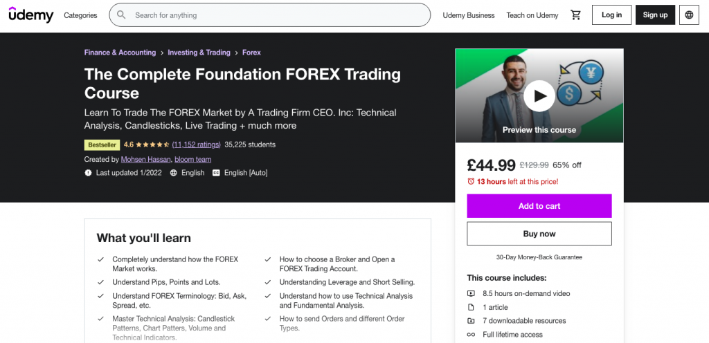 Udemy Online Forex Trading Course
