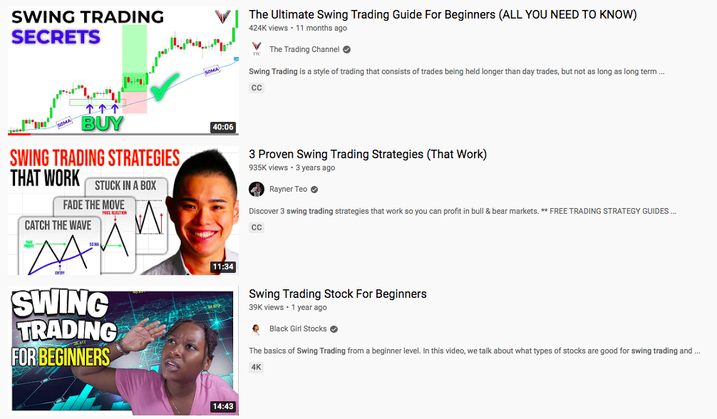 YouTube trading education